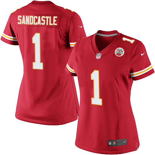 Women's Limited Leon Sandcastle Nike Jersey Red Home - #1 NFL Kansas City Chiefs